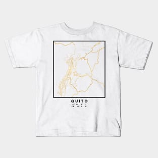 QUITO ECUADOR CITY STREET MAP ART Kids T-Shirt